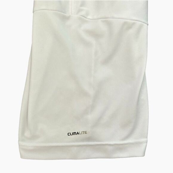 Adidas Mens X Large ClimaLite Shirt Contrast Stitches Logo White - Picture 7 of 7